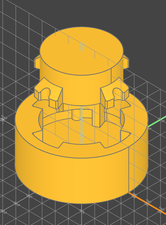 an illustration of a twist-snap connector and socket aligned